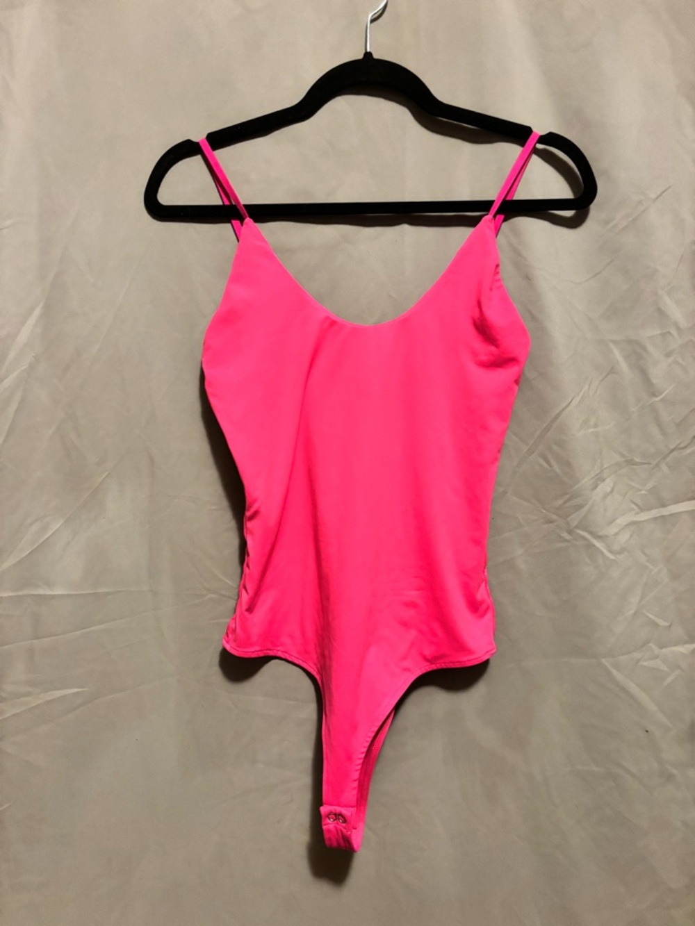 ReoRia Neon Pink Spaghetti-Strap Bodysuit